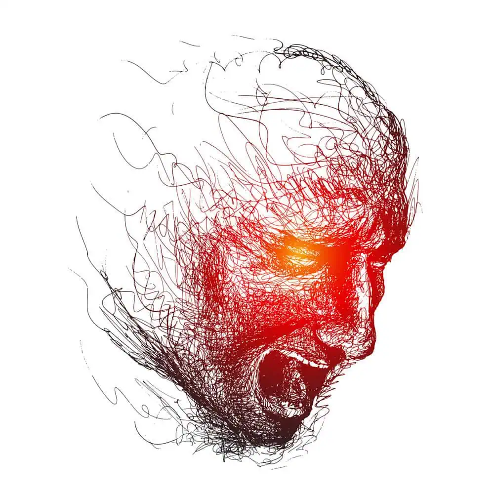 il·lustració cara d'home enfadat